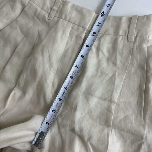 Aritzia The Effortless Pants Linen Cropped Sz 4 Natural Ecru - Picture 11 of 14